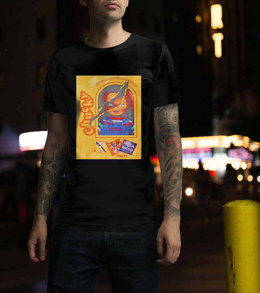 Chucky He Wants You As A Best Friend Good Guys Doll Box T-Shirt