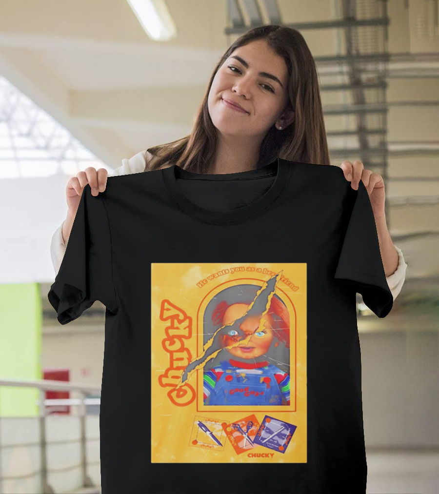 Chucky He Wants You As A Best Friend Good Guys Doll Box T-Shirt