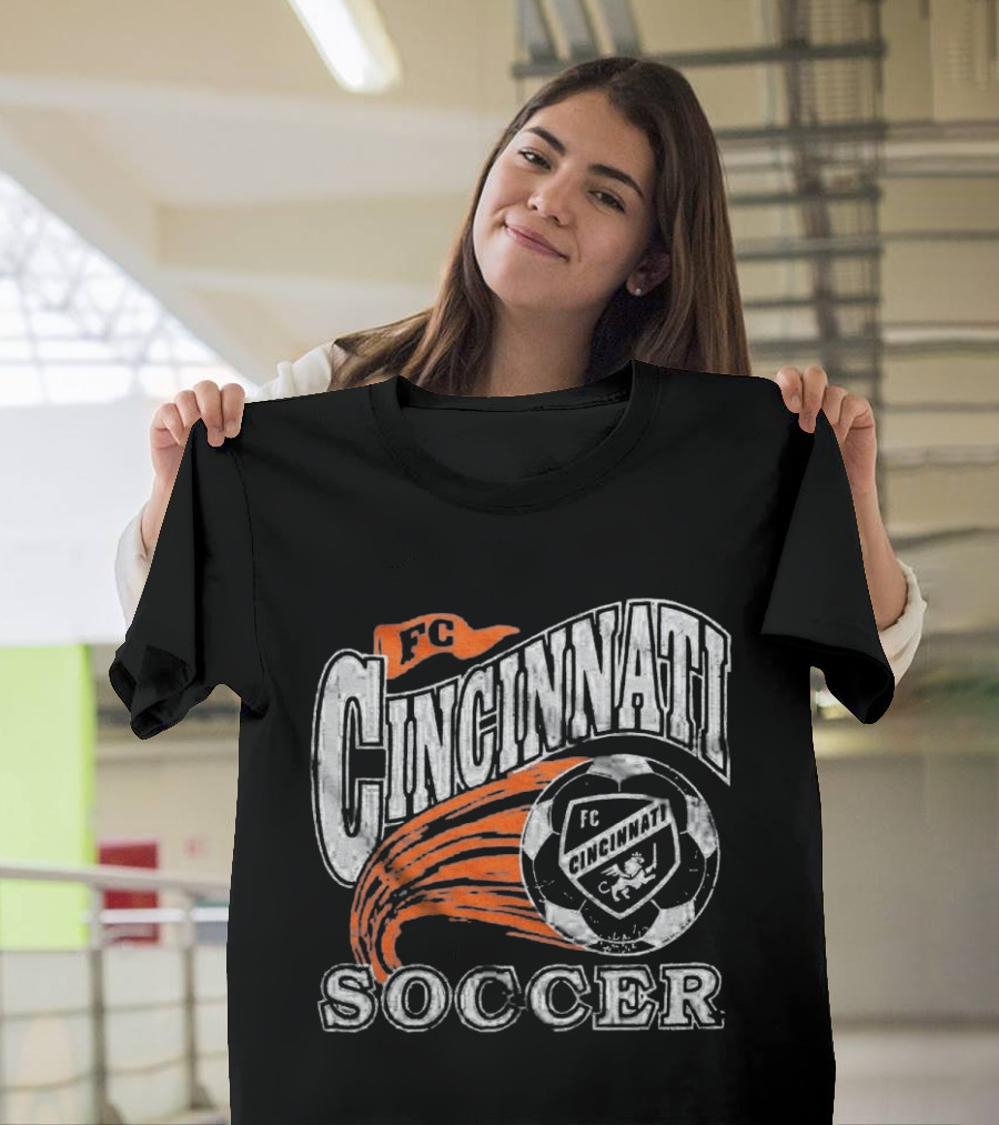 FC Cincinnati Soccer Emblem Ball Highlight T-Shirt