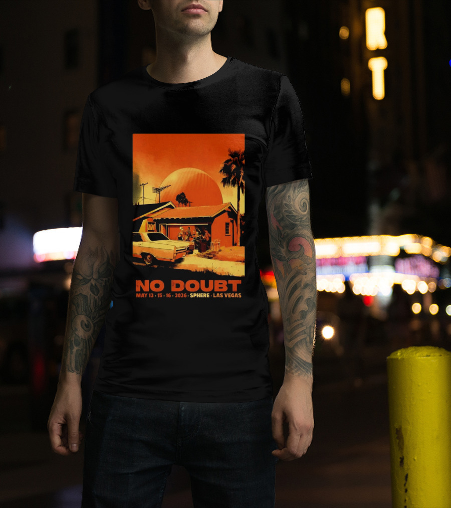 No Doubt May 13 15 16 2026 Sphere Las Vegas Vintage Car Retro Sunset T-Shirt