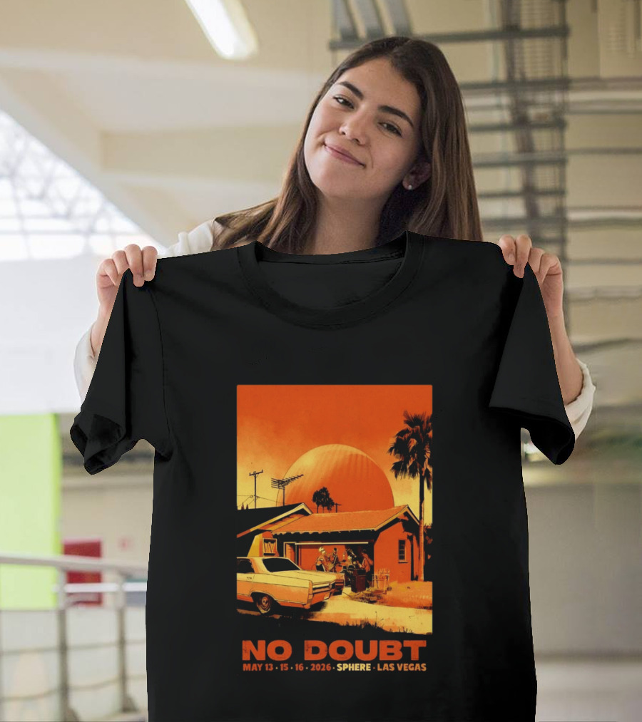 No Doubt May 13 15 16 2026 Sphere Las Vegas Vintage Car Retro Sunset T-Shirt