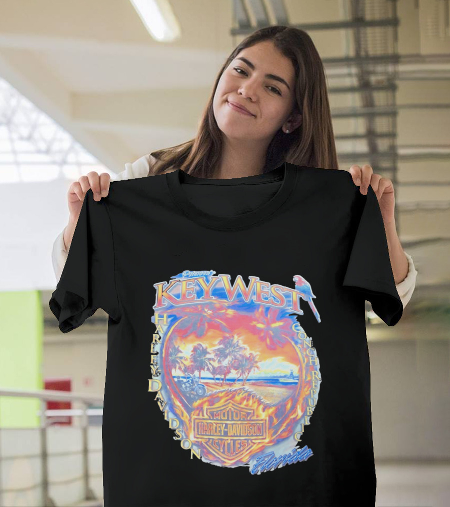 Peterson Key West Harley Davidson Conch Republic Motorcycles Florida T-Shirt