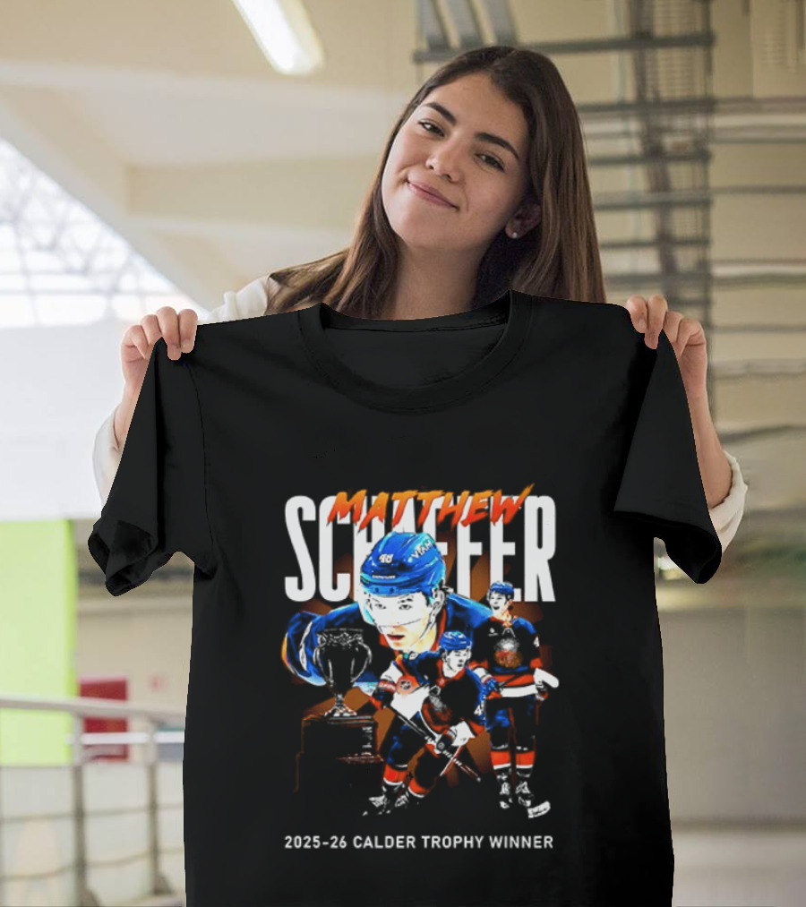 Matthew Schaefer New York Islanders 2025 2026 Calder Trophy Winner T-Shirt