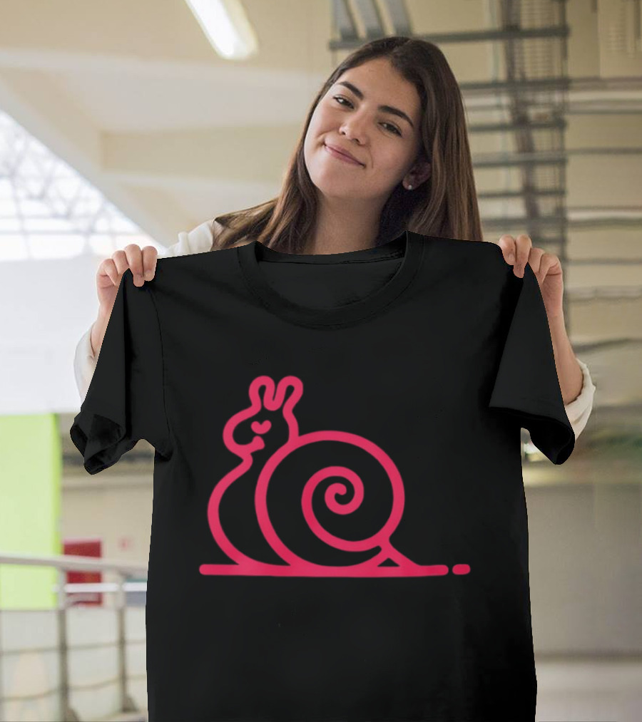 Snail Neon Spiral Heart T-Shirt