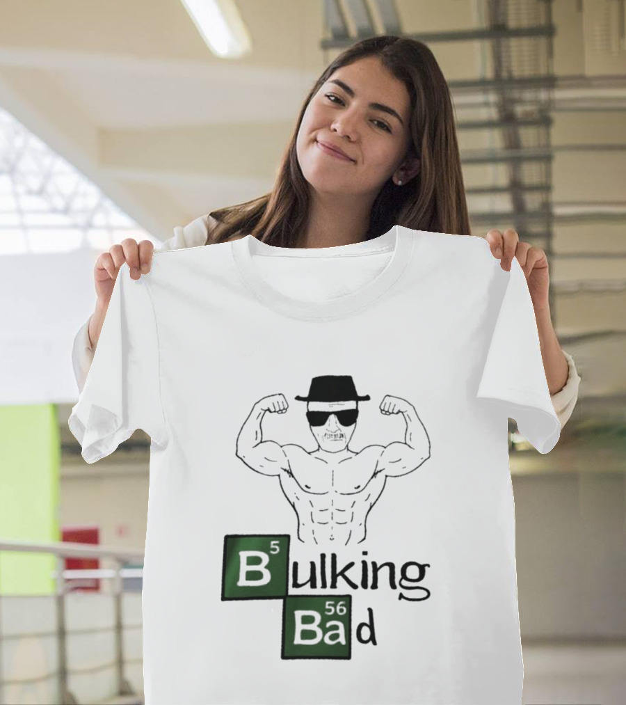 Bulking Bad Walter White Muscular Gym Periodic Table T-Shirt