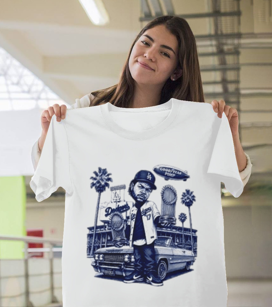 Ice Cube Los Angeles Dodgers Champion Good Year Pimp T-Shirt