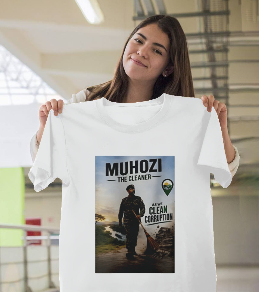 Muhozi The Cleaner As We Clean Corruption Theft Nepotism Unemployment Misuse Of Office T-Shirt