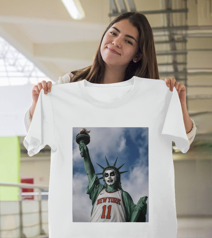 New York 11 Statue Of Liberty Joker Mashup T-Shirt