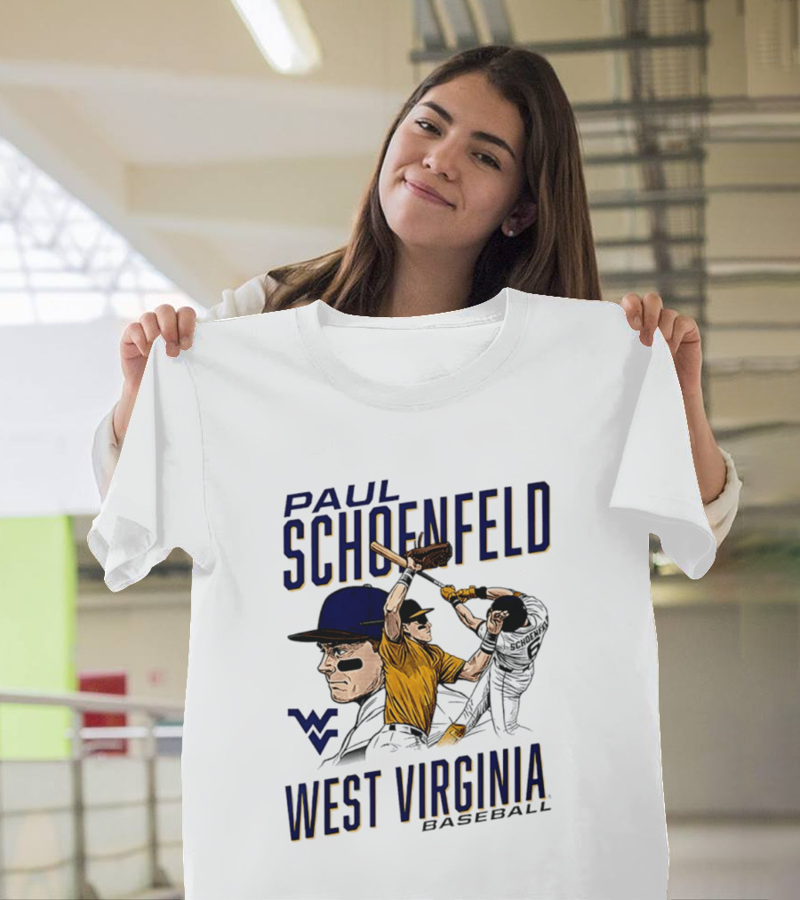 Paul Schoenfeld West Virginia Baseball WV Player T-Shirt