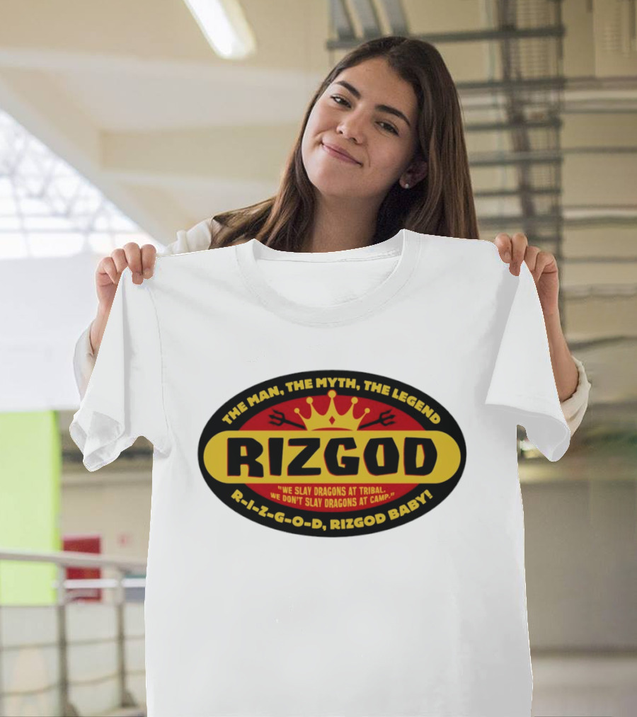 The Man The Myth The Legend Rizgod We Slay Dragons At Tribal T-Shirt