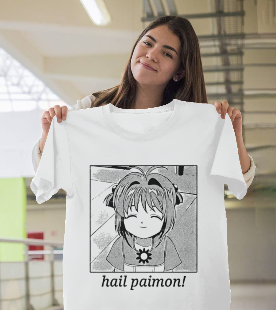 Sakura Kinomoto Hail Paimon Anime Manga T-Shirt