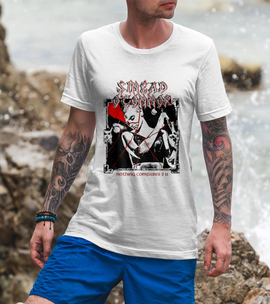Sinead O'Connor Nothing Compares 2 U Abstract Red Grunge Aesthetic T-Shirt