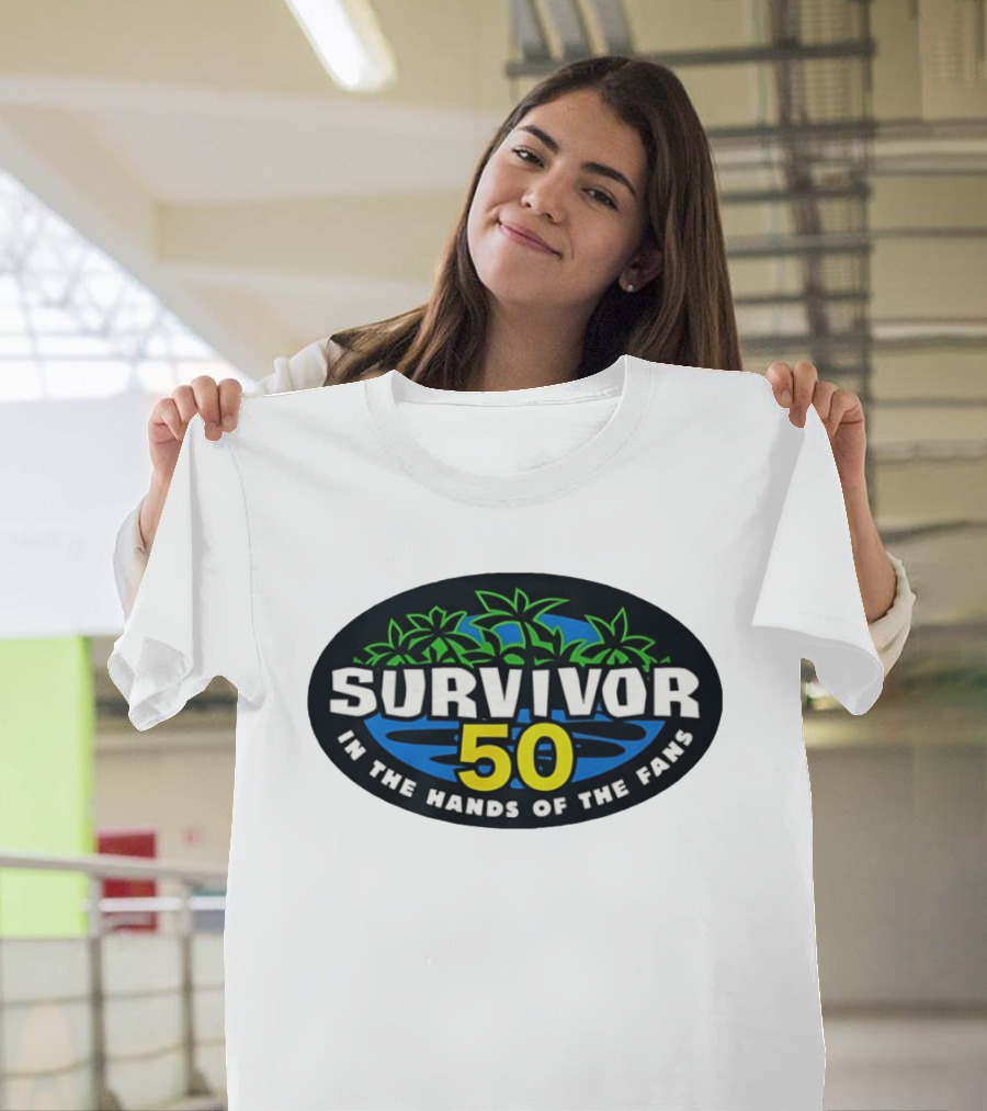 Survivor 50 In The Hands Of The Fans Island Palms Oval T-Shirt