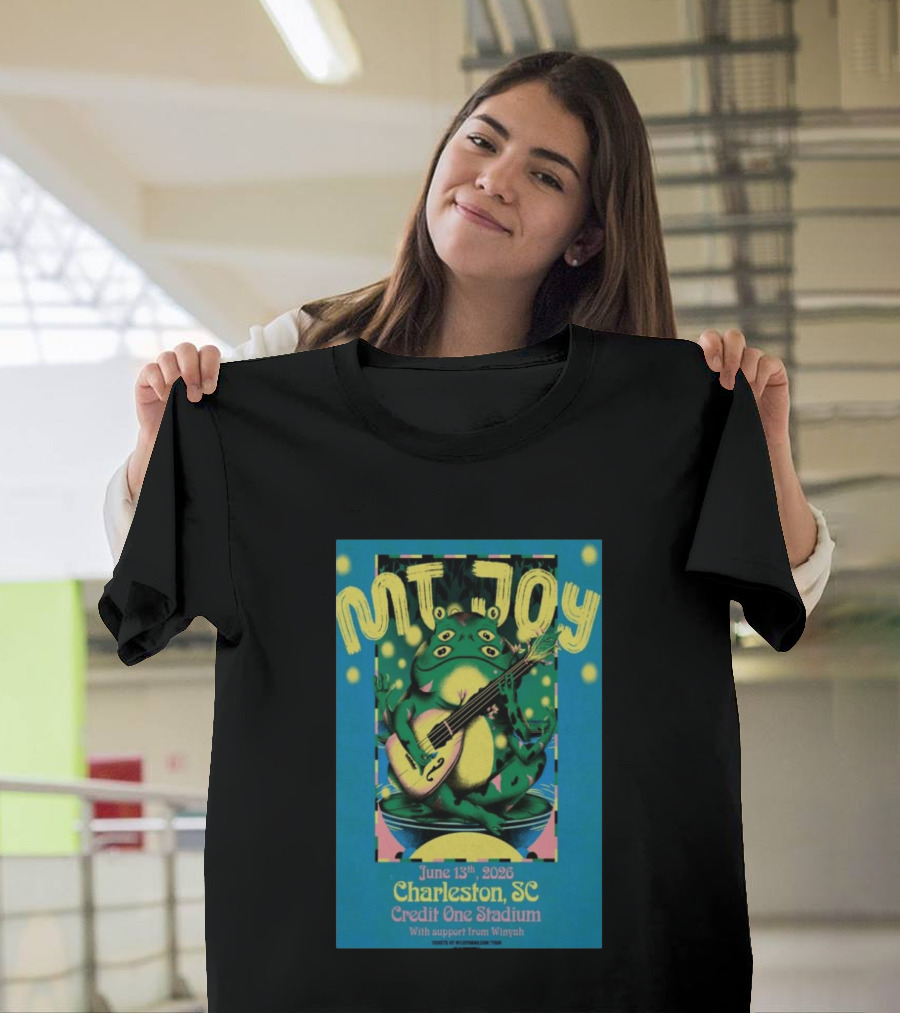 MT. JOY Charleston SC June 13 2026 Credit One Stadium Frog Guitar Concert T-Shirt