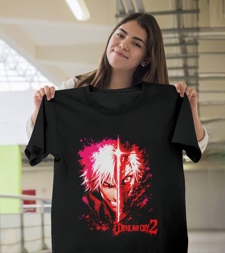 Devil May Cry 2 Dante Half Face Split T-Shirt