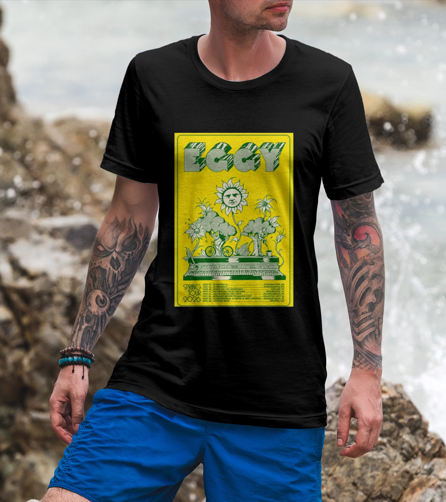 Eggy Spring Tour 2026 Concert With Sunflower And Piano T-Shirt