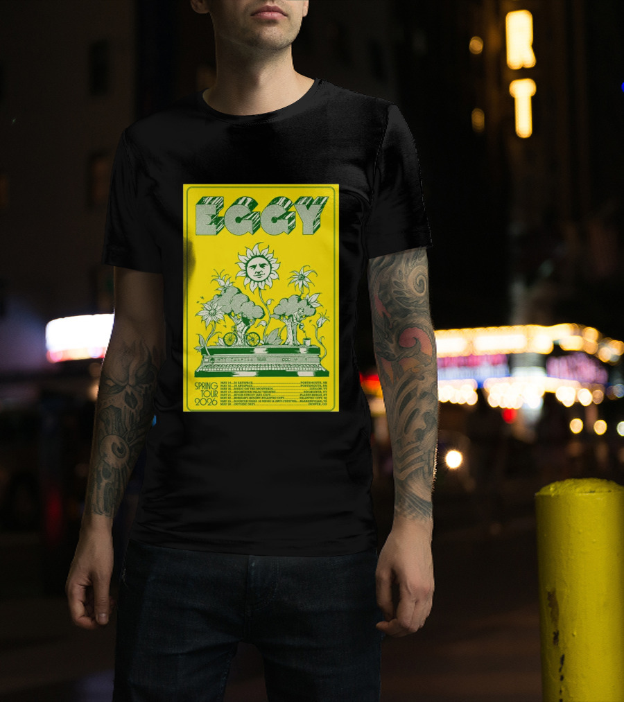 Eggy Spring Tour 2026 Concert With Sunflower And Piano T-Shirt