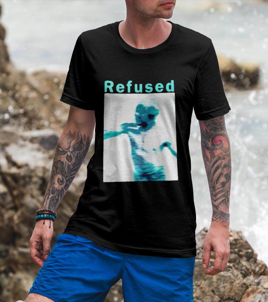 Refused Songs To The Flames Of Discontent Distorted Blue Figure T-Shirt