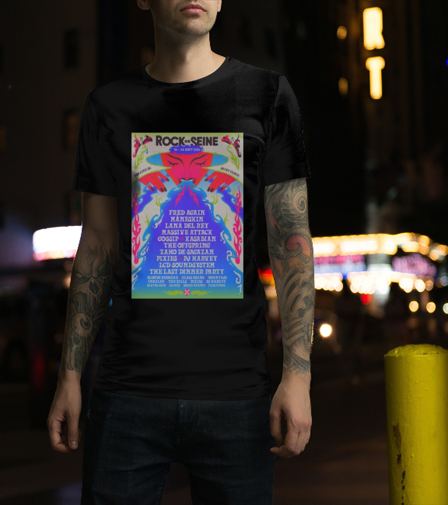 ROCK EN SEINE 2026 Program Domaine De Saint Cloud Lana Del Rey LCD Soundsystem T-Shirt