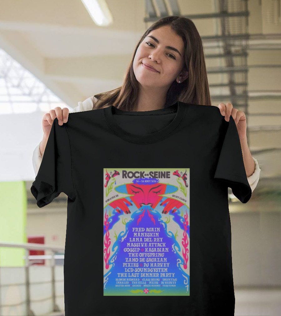 ROCK EN SEINE 2026 Program Domaine De Saint Cloud Lana Del Rey LCD Soundsystem T-Shirt