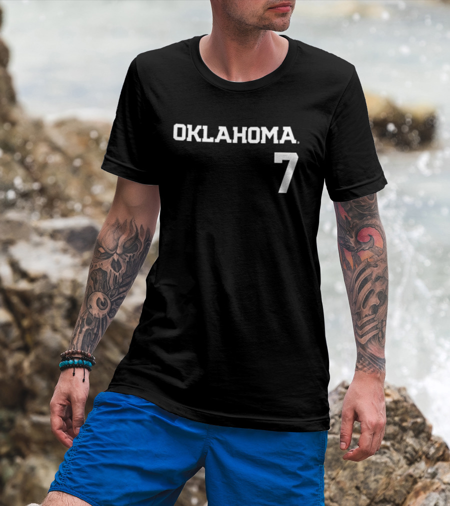 Oklahoma 7 Sooners Kasidi Pickering Softball Name And Number Two Sided T-Shirt