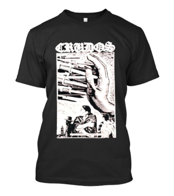 Crudos Lucha Para Powerful Activist Imagery With Raised Fist And Unity T-Shirt