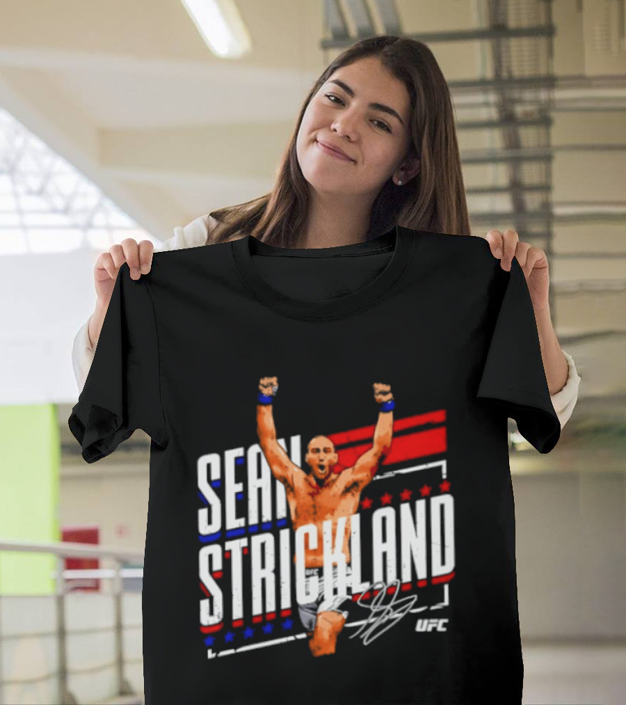Sean Strickland UFC Fighter Star Signature Graphic UFC T-Shirt