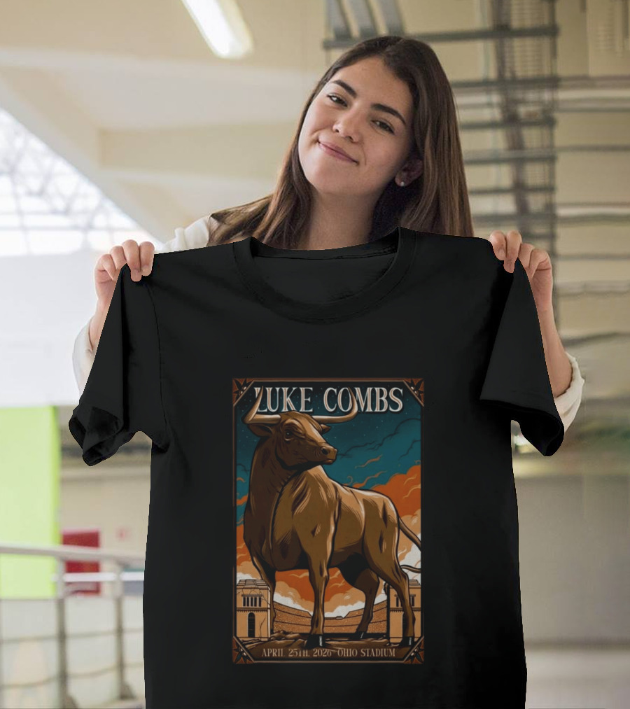 Luke Combs Ohio Stadium April 25 2026 Bull T-Shirt