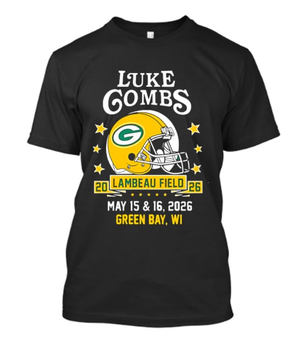 Luke Combs Green Bay Packers Tour 2026 Lambeau Field May 15 16 Green Bay WI T-Shirt