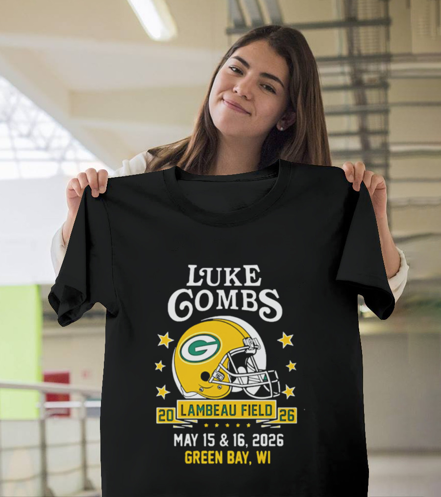 Luke Combs Green Bay Packers Tour 2026 Lambeau Field May 15 16 Green Bay WI T-Shirt