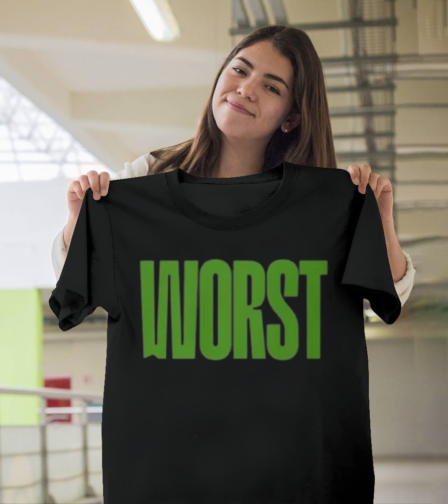 Mercha Worst Grn Text Bold Green T-Shirt