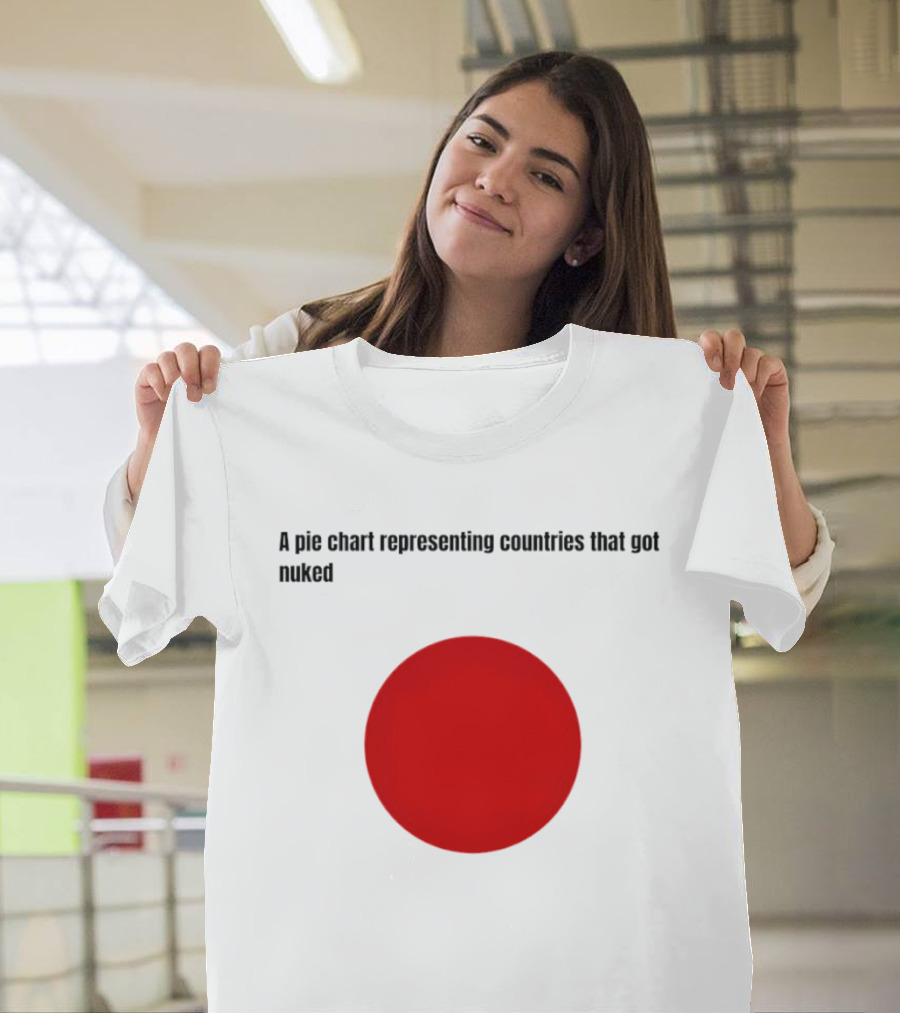 A Pie Chart Representing Countries That Got Nuked Red Circle T-Shirt