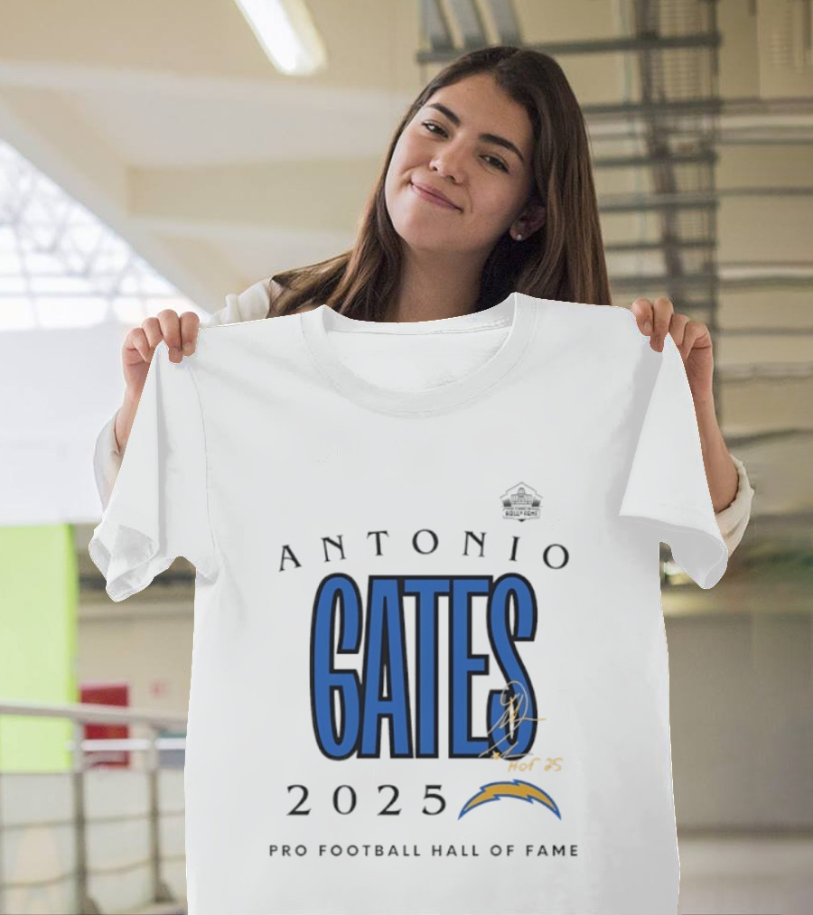 Antonio Gates Los Angeles Chargers Pro Football Hall Of Fame 2025 T-Shirt