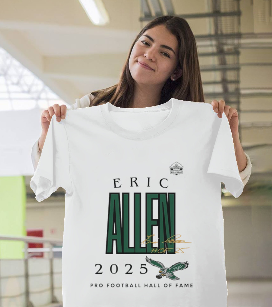 Eric Allen Philadelphia Eagles 2025 Pro Football Hall Of Fame T-Shirt