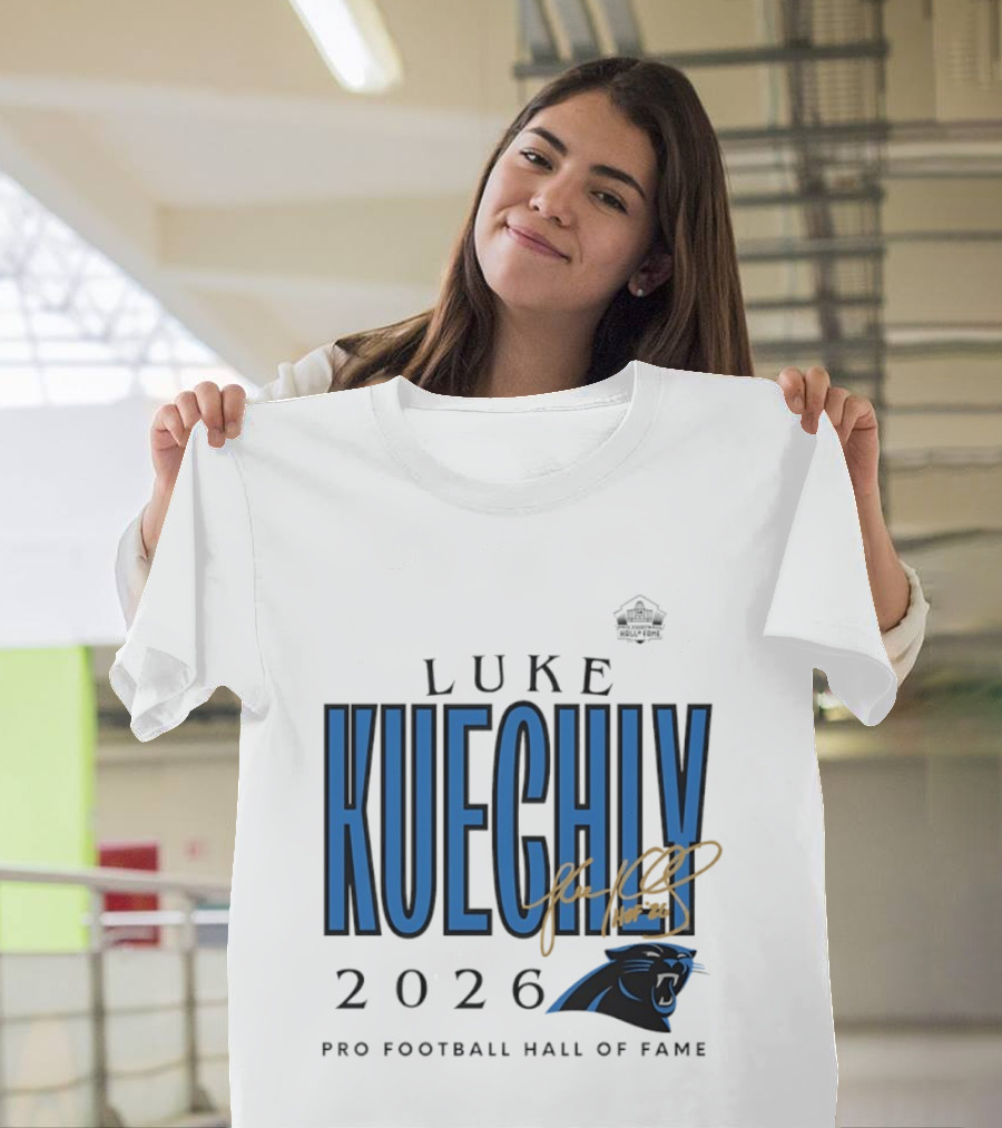 Luke Kuechly Carolina Panthers 2026 Pro Football Hall Of Fame Inductee T-Shirt