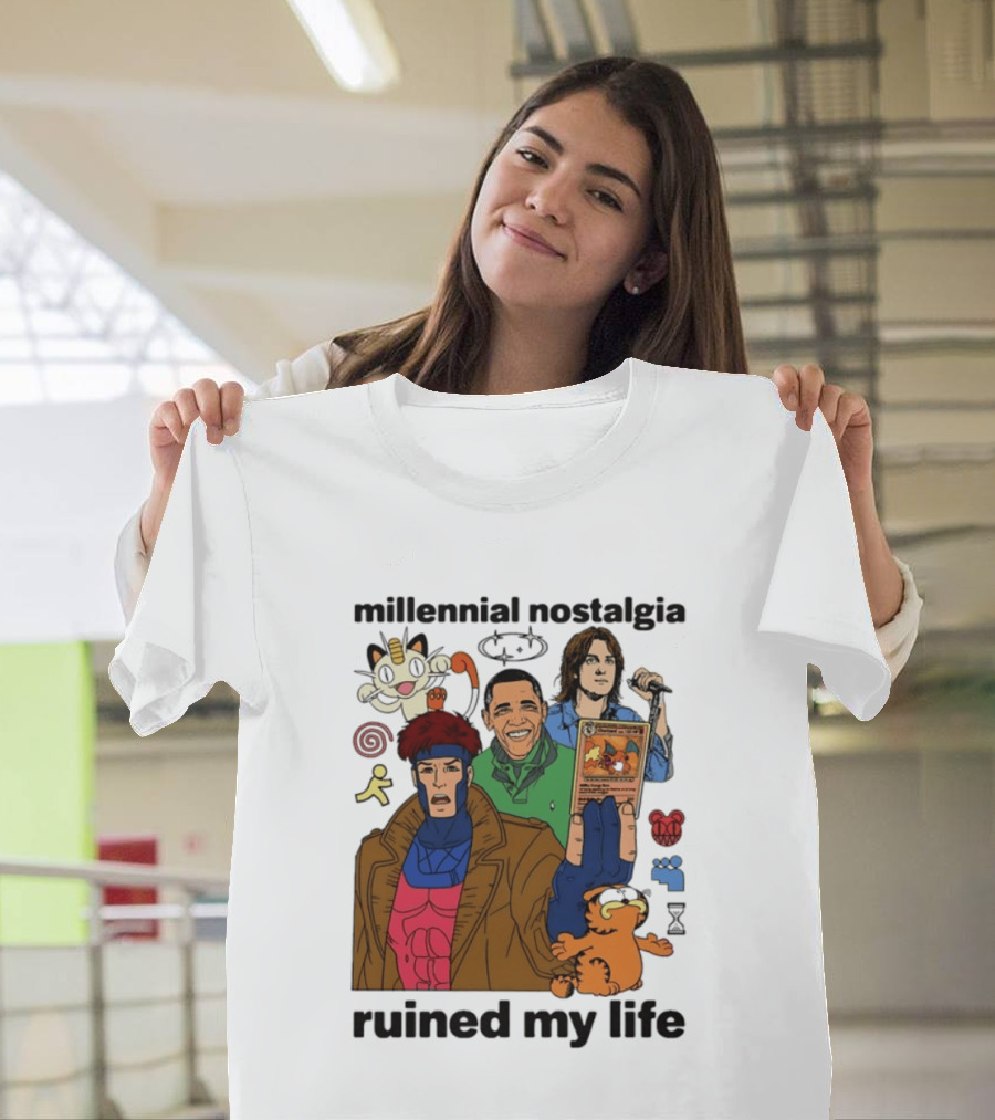 Millennial Nostalgia Obama Gambit Pokémon Yu Gi Oh Ruined My Life T-Shirt