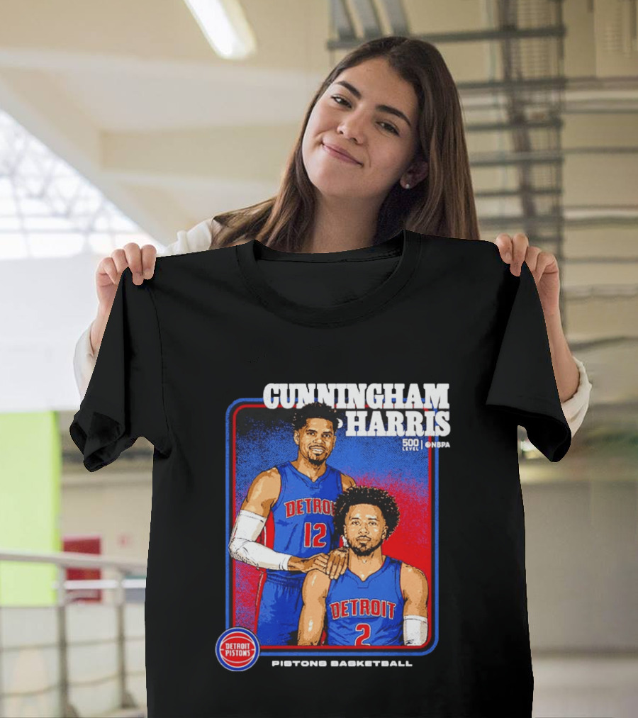 Cunningham Harris 500 Level Onepa Detroit Pistons Basketball T-Shirt