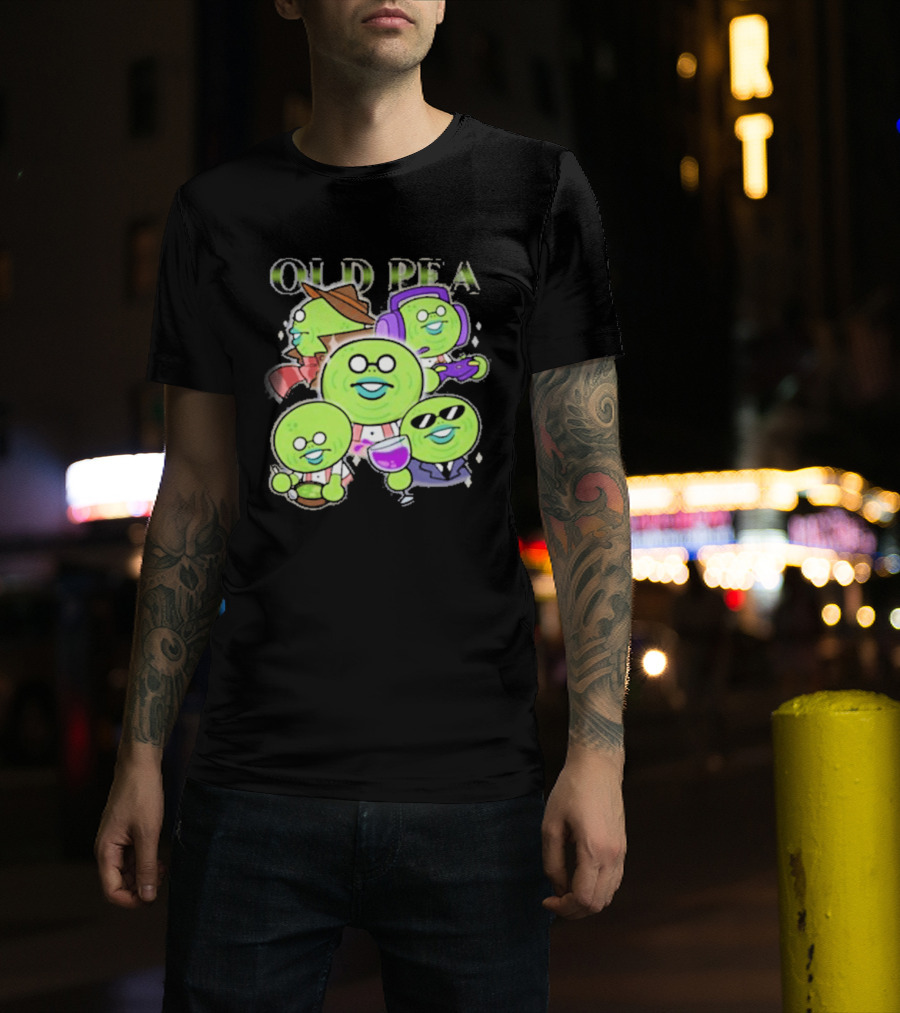 Chikn Nuggit Old Pea Glam Cartoon Characters With Sunglasses And Headphones T-Shirt