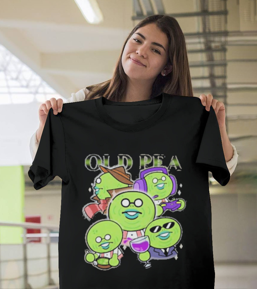 Chikn Nuggit Old Pea Glam Cartoon Characters With Sunglasses And Headphones T-Shirt