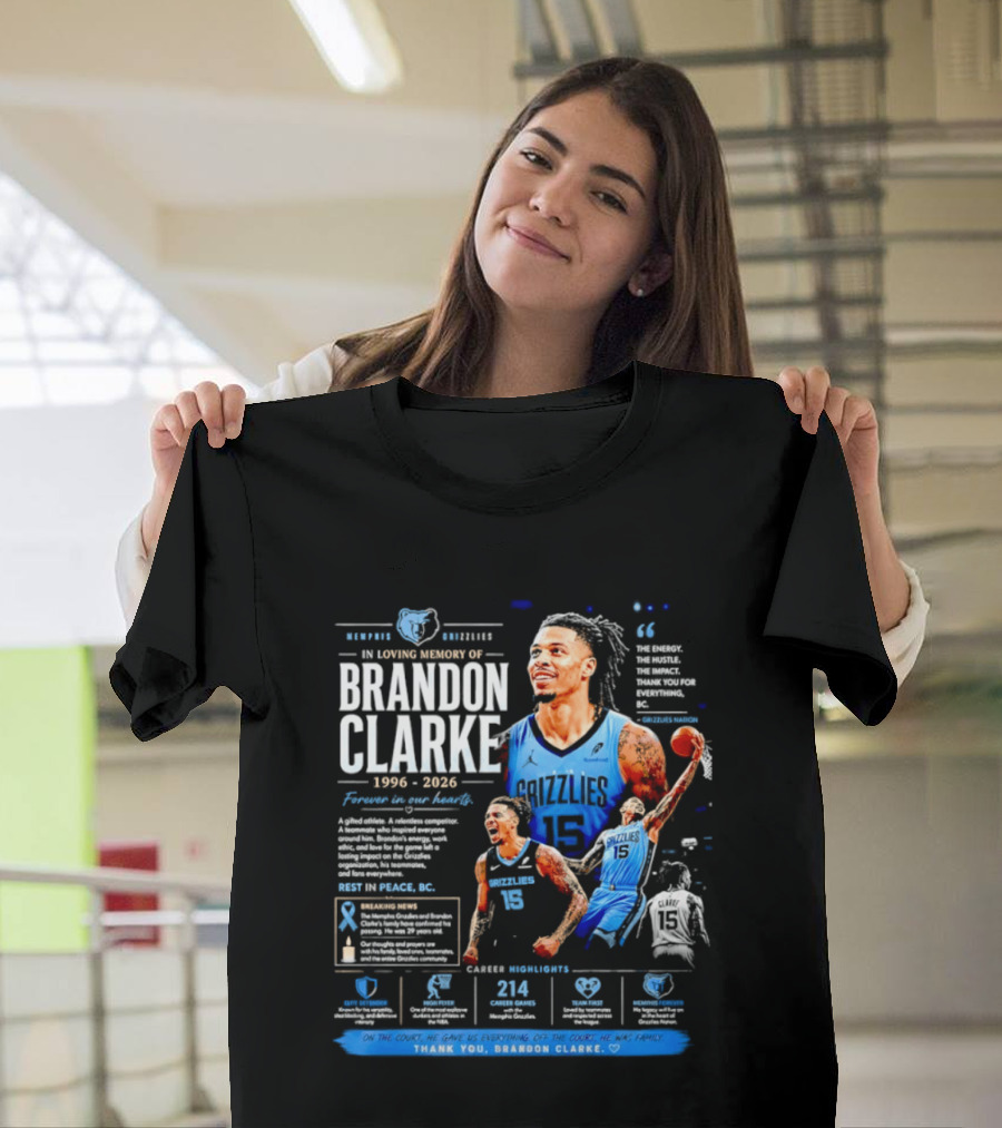 Rip Brandon Clarke Of The Memphis Grizzlies T-Shirt