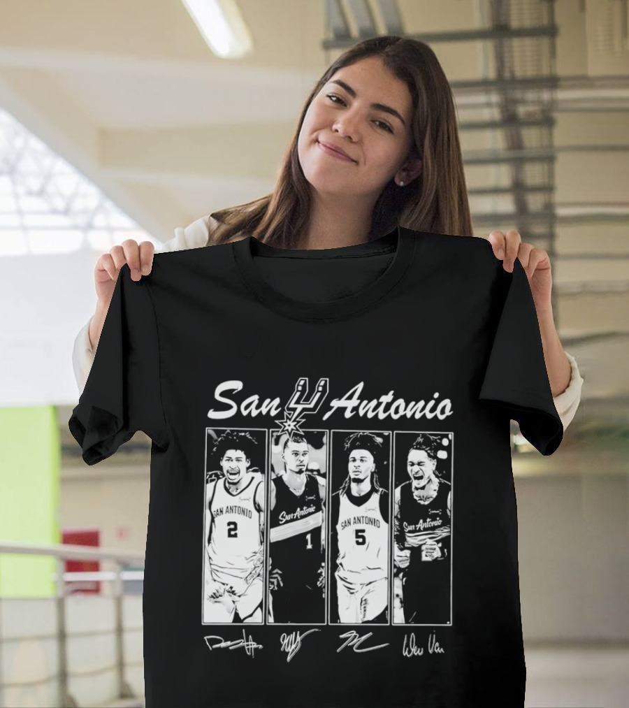 San Antonio Spurs Basketball Signatures And Players Number 2 1 5 T-Shirt