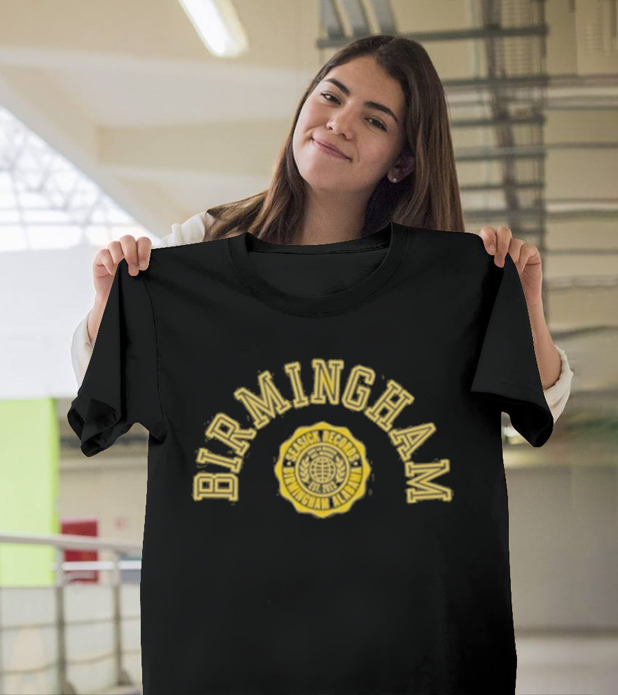 Birmingham Seasick Records Circular Badge Yellow T-Shirt