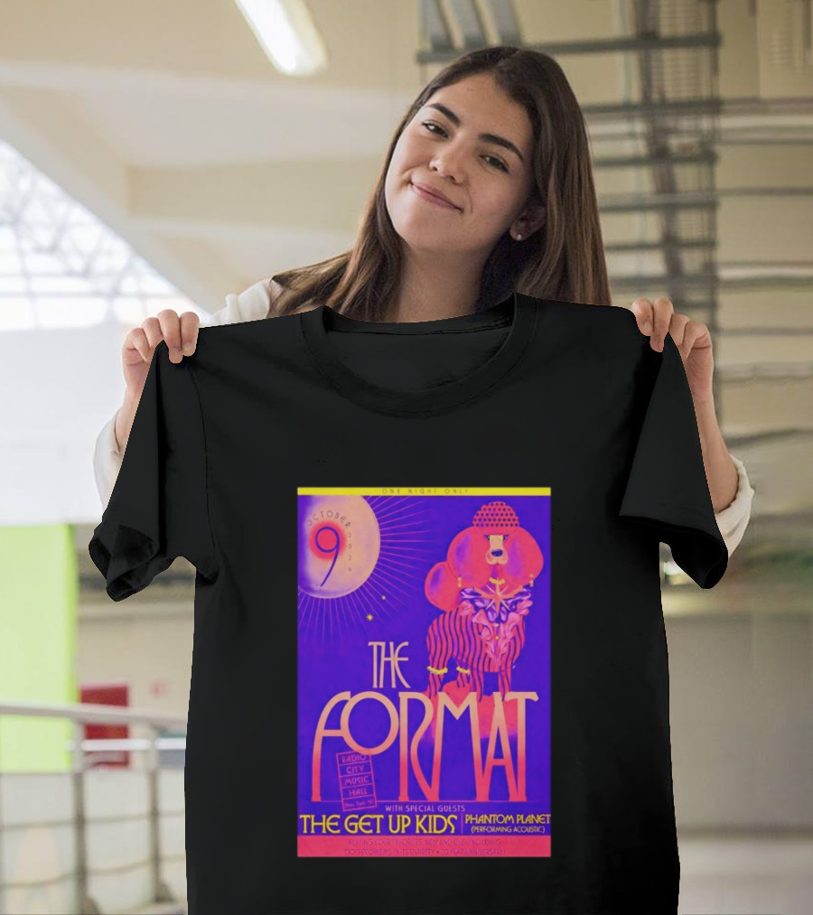 The Format October 9 2026 Radio City Music Hall The Get Up Kids Phantom Planet T-Shirt