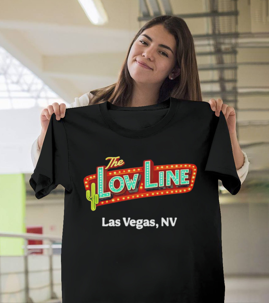The Low Line Las Vegas NV Neon Cactus Sign T-Shirt