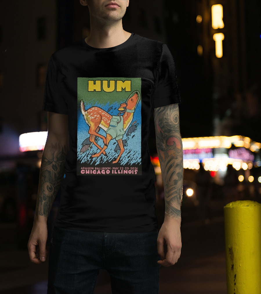 Hum Band Aragon Ballroom Concert Tour Chicago May 22 23 2026 T-Shirt