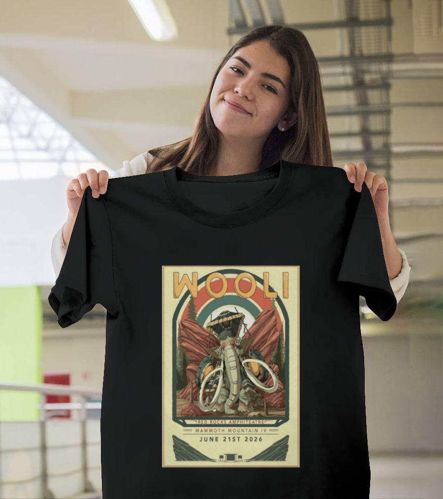 Wooli Red Rocks Amphitheatre Mammoth Mountain IV Jun 21 2026 T-Shirt