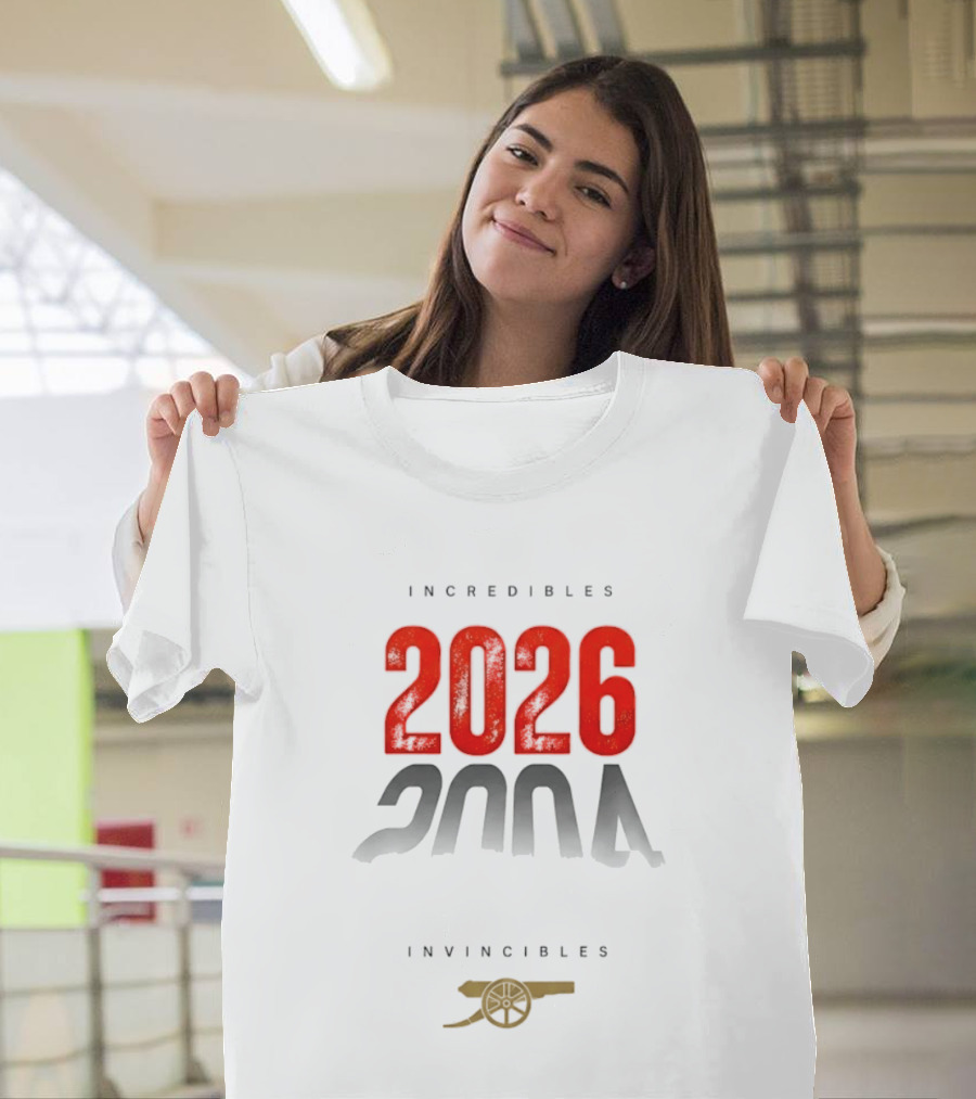 Incredibles 2026 Invincibles 2004 Arsenal FC Cannon T-Shirt