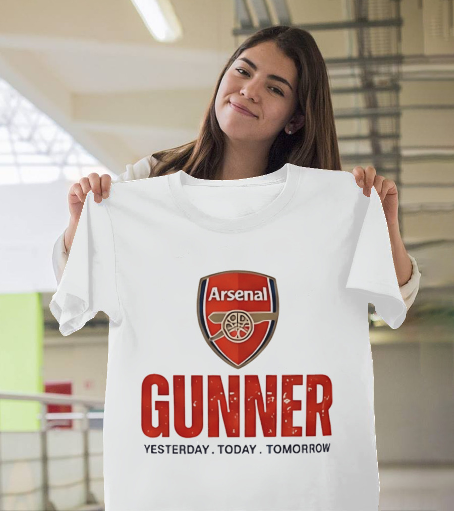 Arsenal Gunner Emblem Yesterday Today Tomorrow T-Shirt