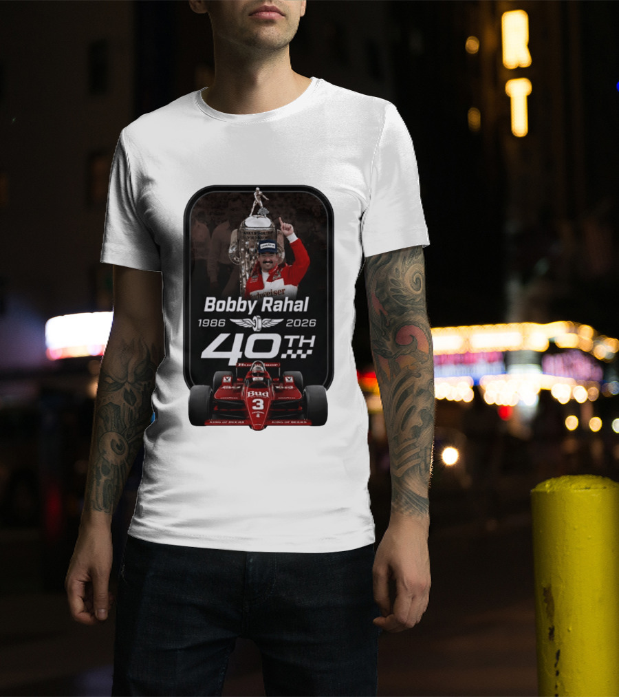 Bobby Rahal 40th Anniversary 1986 2026 Racing Budweiser IndyCar T-Shirt