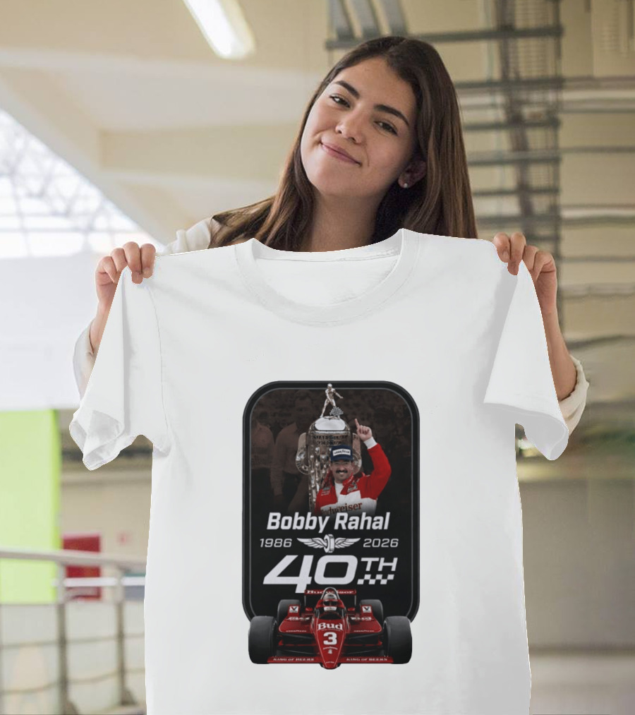 Bobby Rahal 40th Anniversary 1986 2026 Racing Budweiser IndyCar T-Shirt